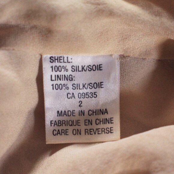 Vintage Beaded Top Sleeveless Beige TAHARI, Size 2 - Picture 4 of 4